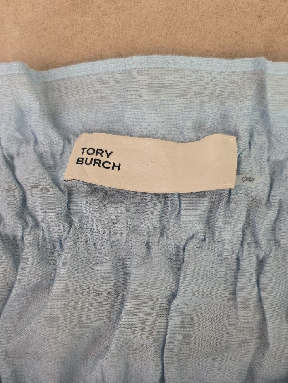 Tory Burch Light Blue Smocked Midi Dress - Picture 7 of 10